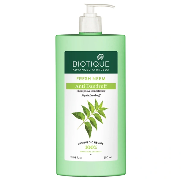 Biotique Fresh Neem Anti Dandruff Shampoo 650 ml