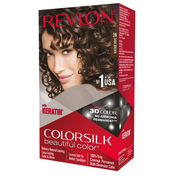 Revlon Color Silk Dark Brown Hair Colour 40 ml + 40 ml + 11.8 ml