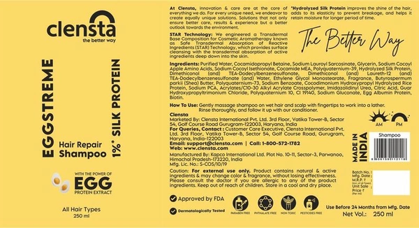 Clensta Eggstreme Repair Shampoo 250 ml