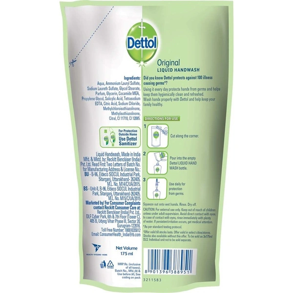 Dettol Handwash Original, 3 N (175 ml Each)