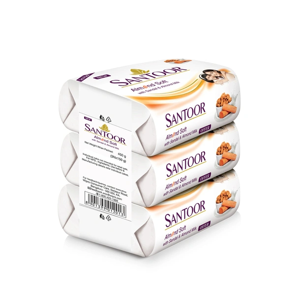 Santoor White Soap 3 N (150 g Each)
