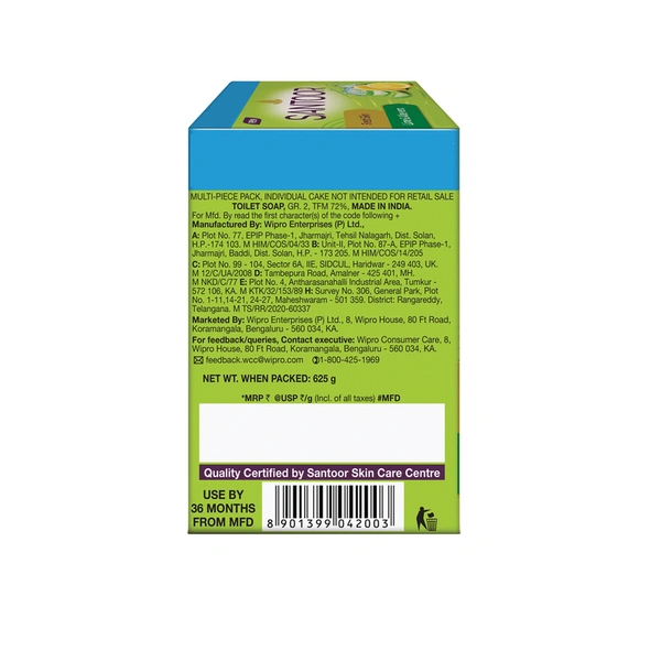 Santoor Aloe Fresh Soap 4 N (125 g Each)