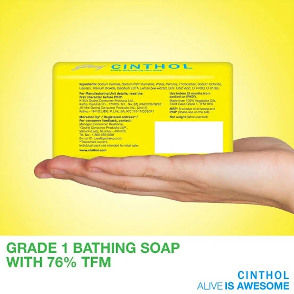 Cinthol Lime Soap 12 N (40 g Each)