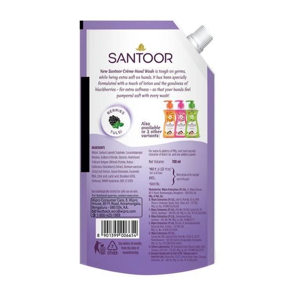 Santoor Handwash Creme 700 ml