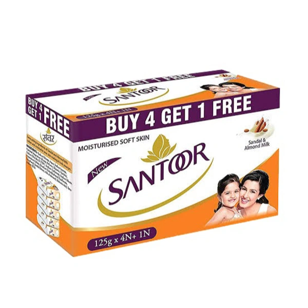 Santoor Sandal & Almond Soap 4 N (125 g Each)