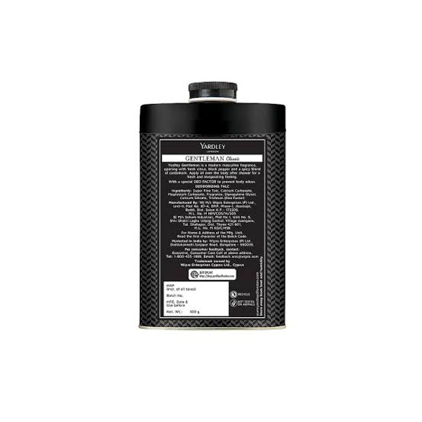 Yardley Deodorizing Talcum Powder Gentleman Classic, 100 g