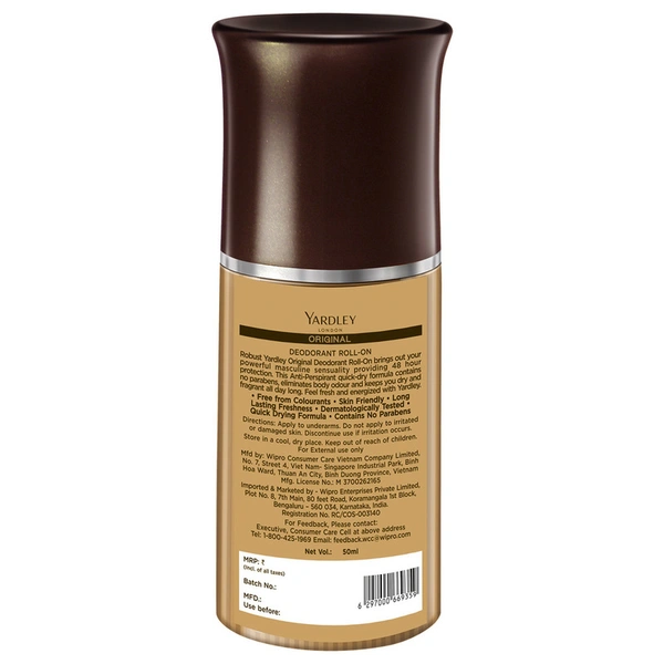 Yardley Original Deodorant Roll-On 50 ml