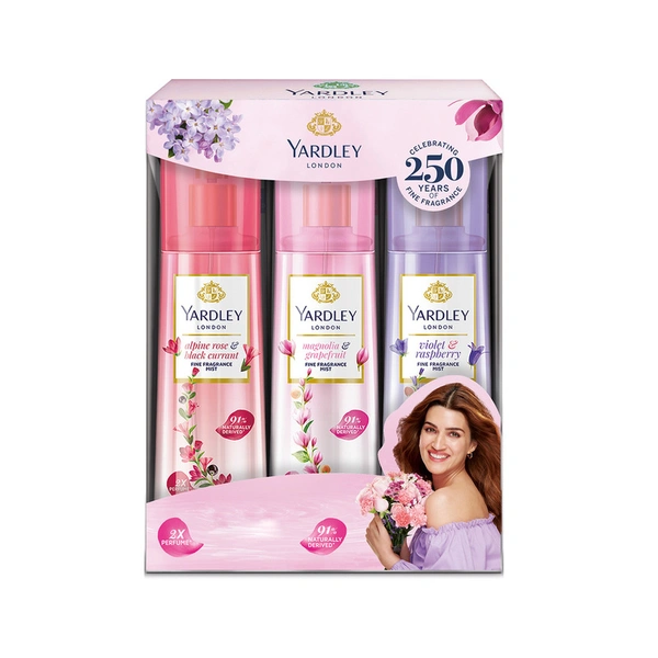Yardley London Fine Fragrance Body Mist 2 N + 1 N (140 ml Each)