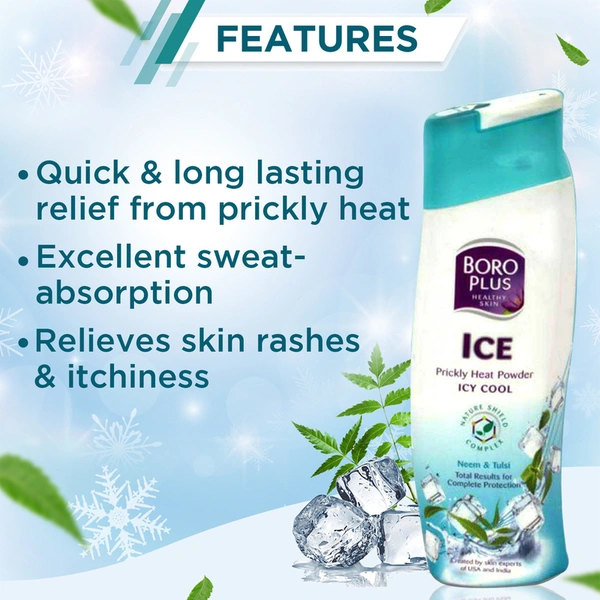 Boroplus Prickly Heat Ice Cool Talcum Powder 150 g + 35 g