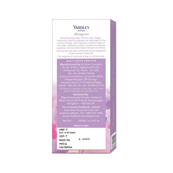 Yardley London Morning Dew Daily Wear Perfume 100 ml