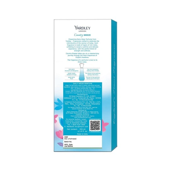 Yardley Country Breeze Daily Wear Perfume 100 ml