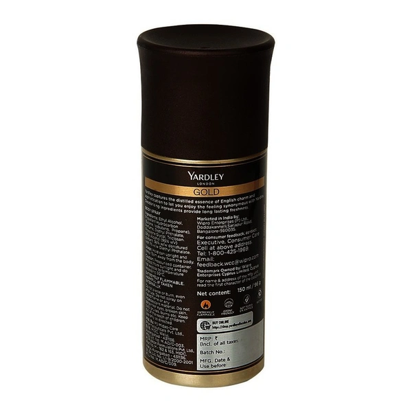 Yardley Gold Body Spray 150 ml