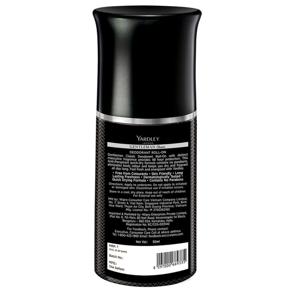 Yardley Gentleman Classic Roll-On 50 ml