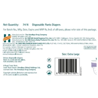 Himalaya Total Care Baby Pants XL Diapers 74 N
