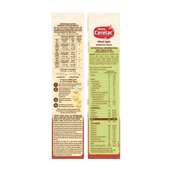 Cerelac Stage 1 Wheat Apple Baby Food 300 g