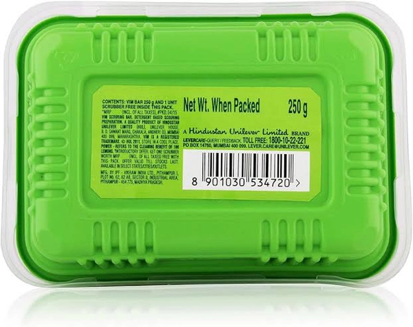 Vim Dishwash Bar Tub Pack, 250 g