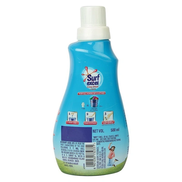 Surf Excel Easy Wash Liquid Detergent, 500 ml