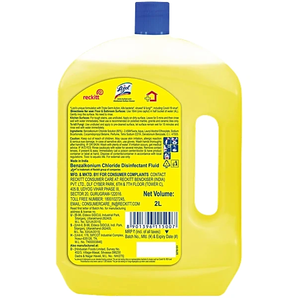 Lizol Citrus Disinfectant Floor Cleaner 2 L