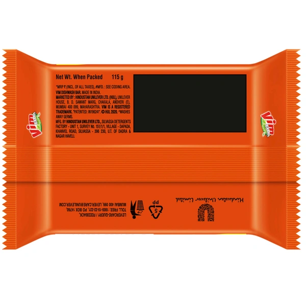 Vim Anti Bac With Neem Dishwash Bar 115 g