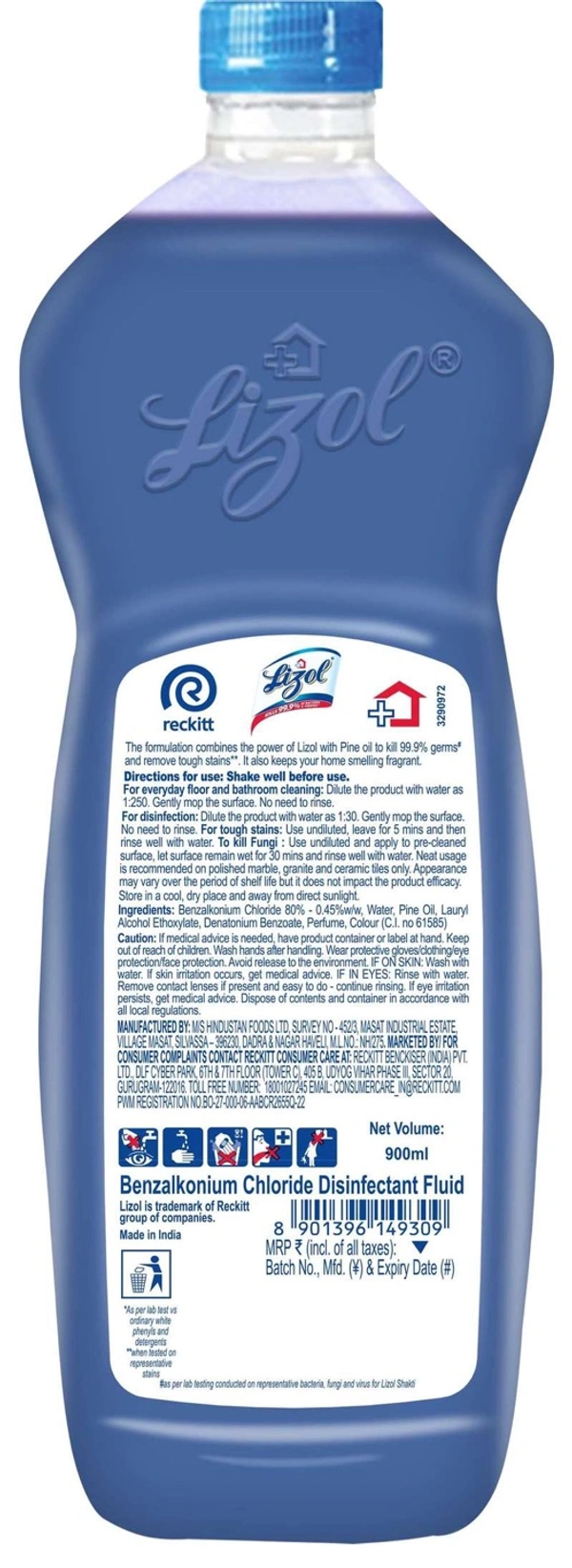 Lizol Shakti Aqua Fresh Floor Cleaner 900 ml