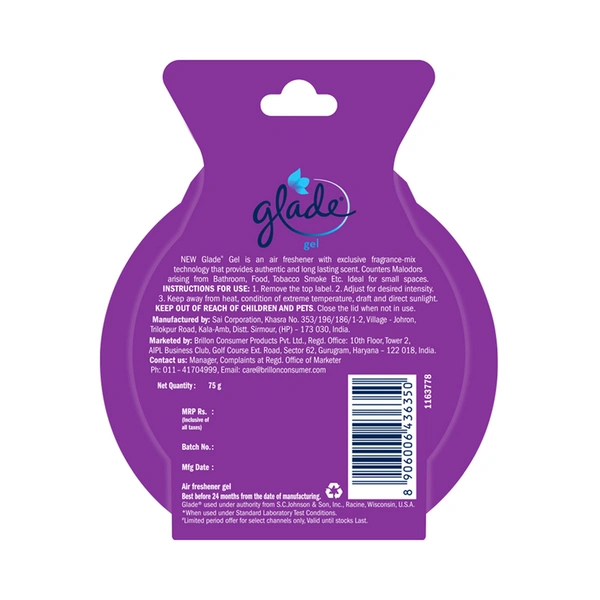 Glade Gel Lavender Bliss Air Freshener 75g