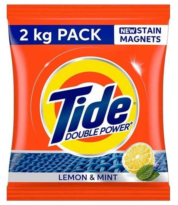 Tide Double Power Lemon & Mint Detergent Powder 2 kg