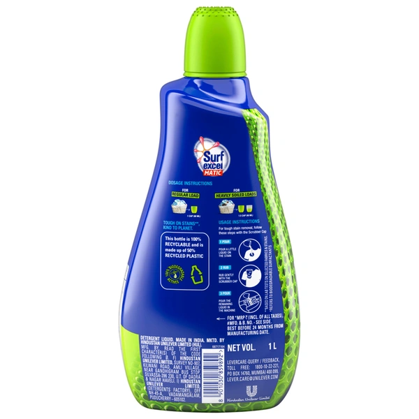 Surf Excel Matic Top Load Liquid Detergent, 1 L
