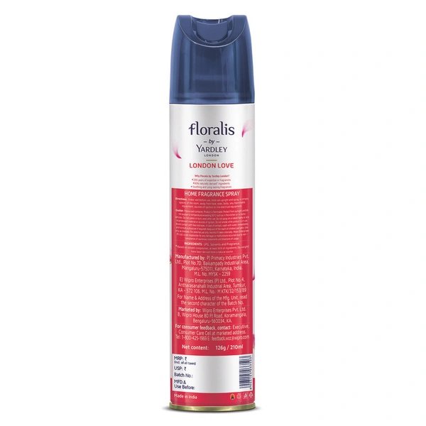 Yardley Floralis London Love Home Fragrance Spray 210 ml