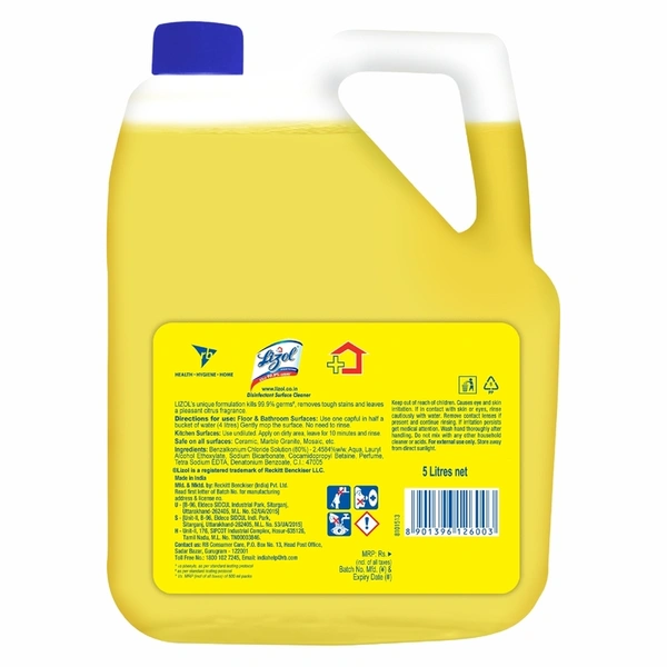 Lizol Citrus Floor Cleaner 5 L