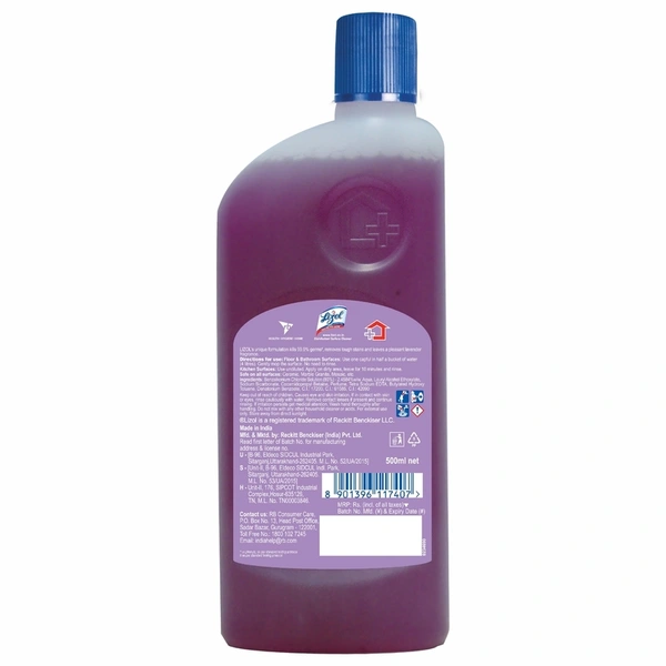 Lizol Lavender Disinfectant Floor Cleaner 500 ml