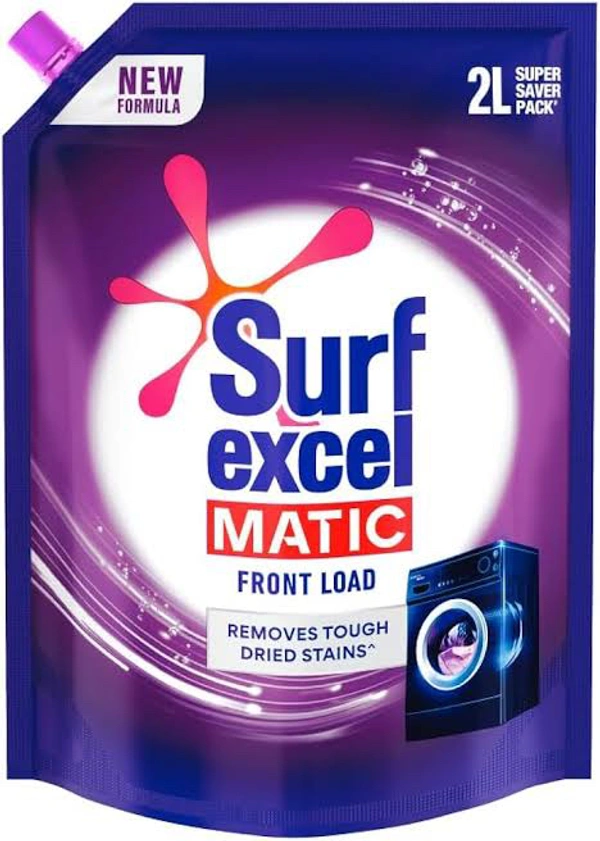 Surf Excel Matic Front Load Liquid Detergent Pouch, 2 L