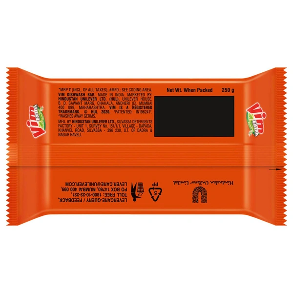 Vim Anti Bac With Neem Dishwash Bar 250 g