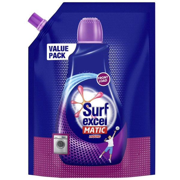 Surf Excel Matic Front Load Liquid Detergent Pouch, 1 L