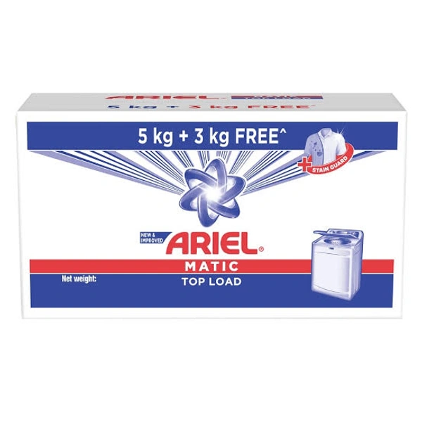 Ariel Matic Top Load Detergent Powder 5kg + 3kg