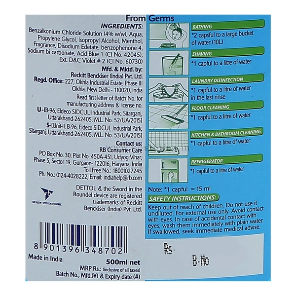 Dettol Menthol Cool Disinfectant 500 ml