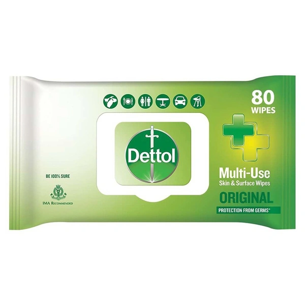 Dettol Multi Use Original Wipes 80 N