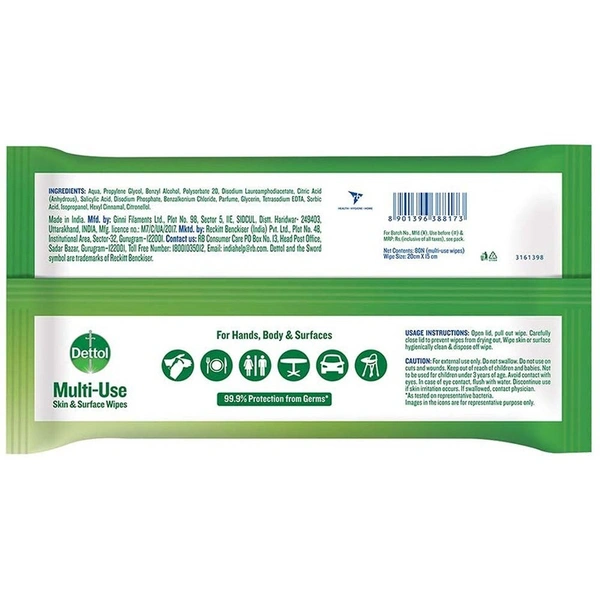 Dettol Multi Use Original Wipes 80 N