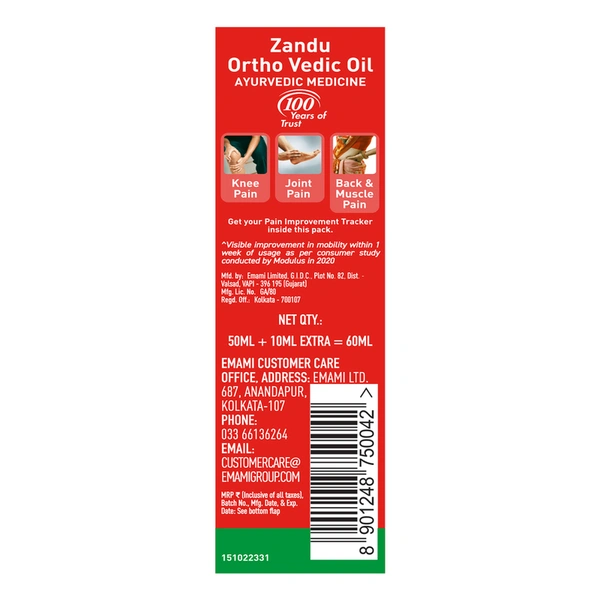 Zandu Ortho Vedic Oil 60 ml