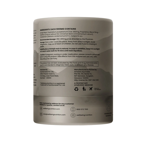 Wellbeing Nutrition Shilajit Silver 20g