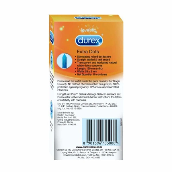 Durex Extra Doted Condom 10 N