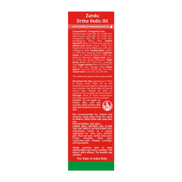Zandu Ortho Vedic Oil 120 ml