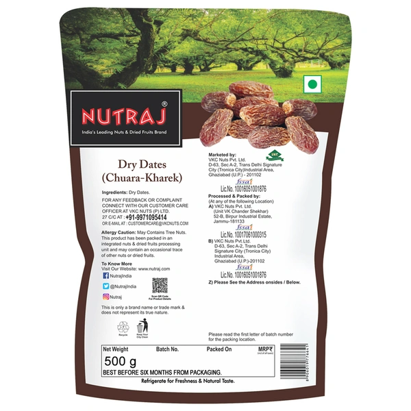 Nutraj Dry Dates (Chuara Kharek) 500 g