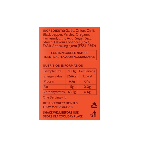 Snapin Piri Piri Mix Masala Bottle 50 g