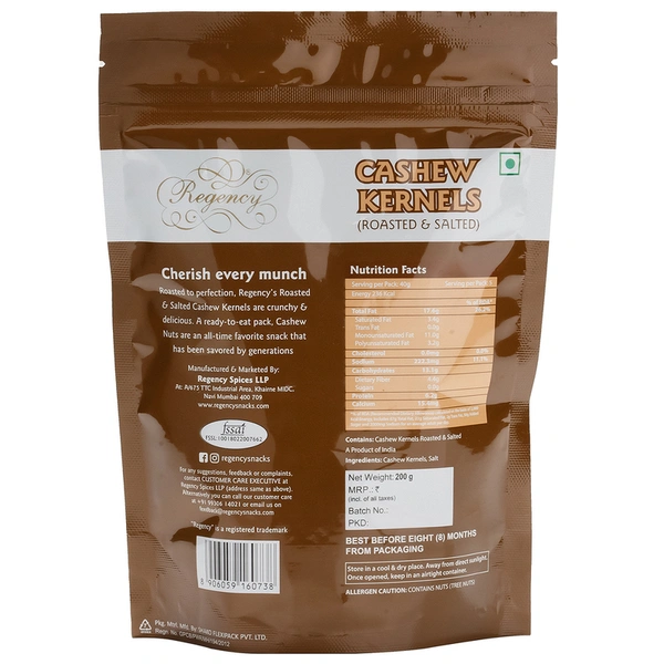 Regency Cashew Roasted & Salted 200 g