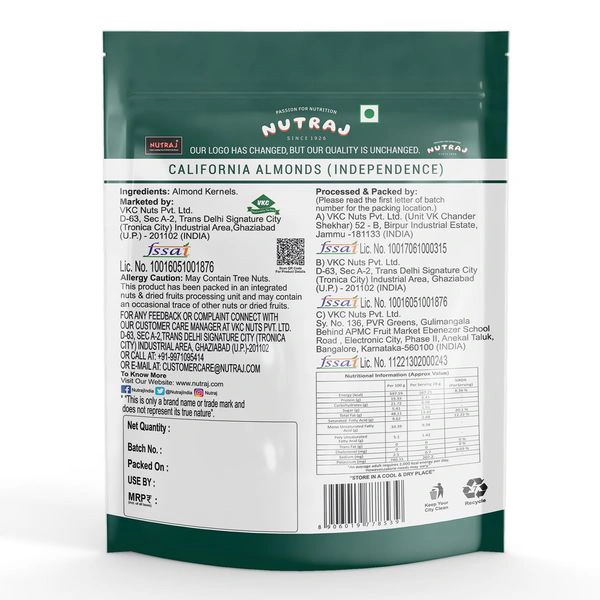 Nutraj Anymany California Independence Almond 1 kg