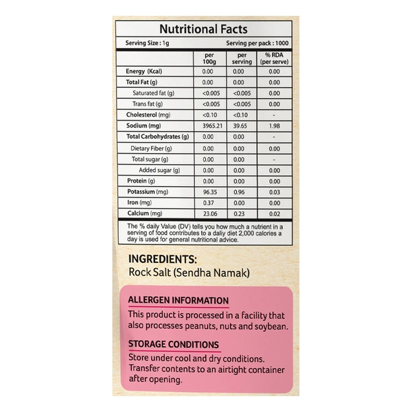 Organic Tattva Natural Tattva Himalayan Rock Salt 1 kg