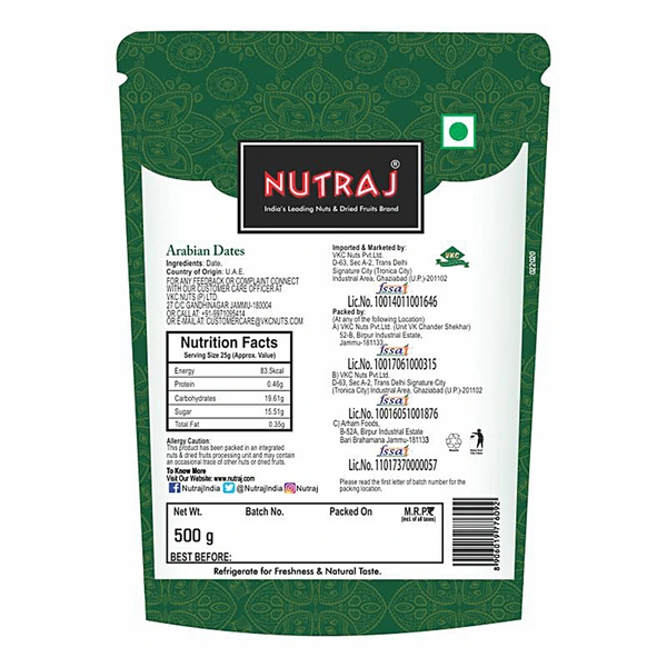 Nutraj Arabian Premium Dates 500g