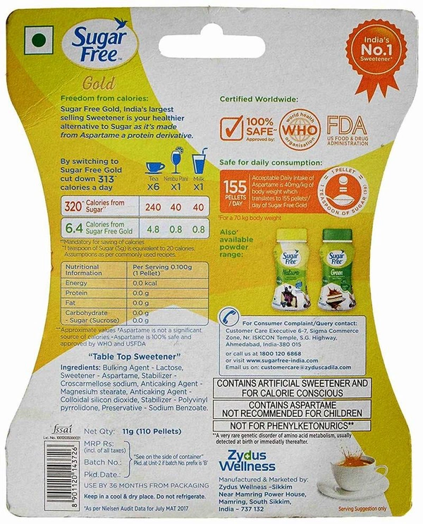 Sugarfree Gold Aspartame Pellet 100 N