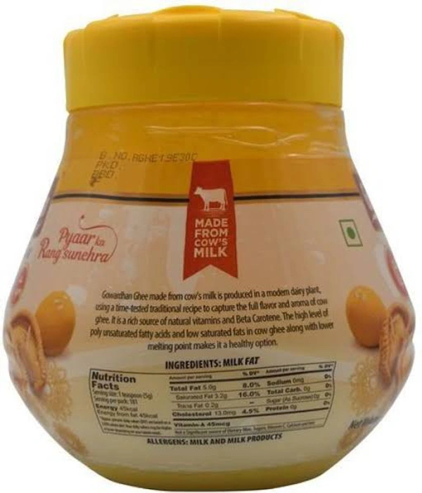 Gowardhan Cow Ghee Jar, 1 L