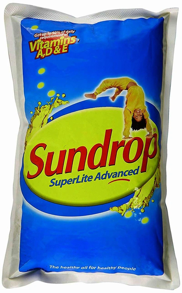 Sundrop Superlite Refined Oil Pouch, 1 L